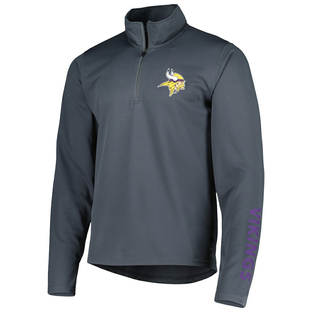 Minnesota Vikings MSX by Michael Strahan Half-Zip Pullover Charcoal | NFL