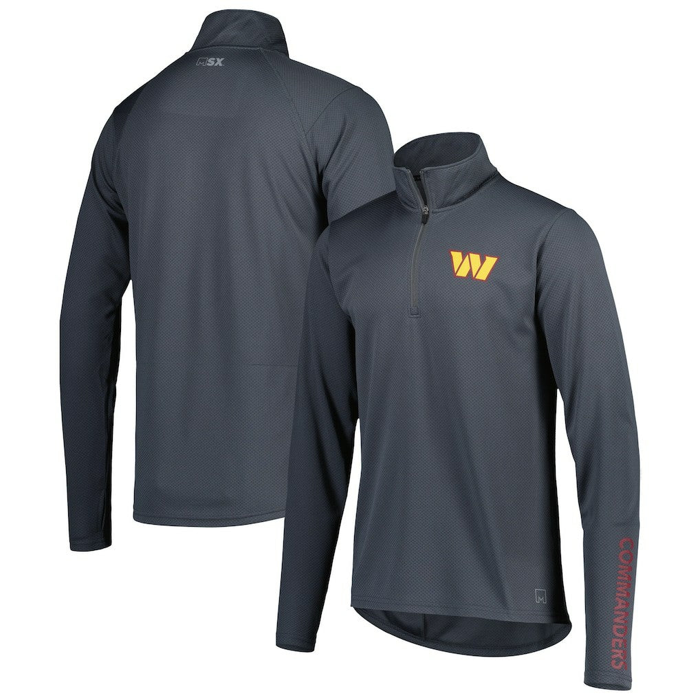 Washington Commanders MSX by Michael Strahan Half-Zip Pullover Charcoal | NFL
