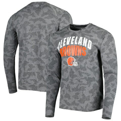 Cleveland Browns MSX by Michael Strahan Performance Camo Long Sleeve T-Shirt Black | NFL