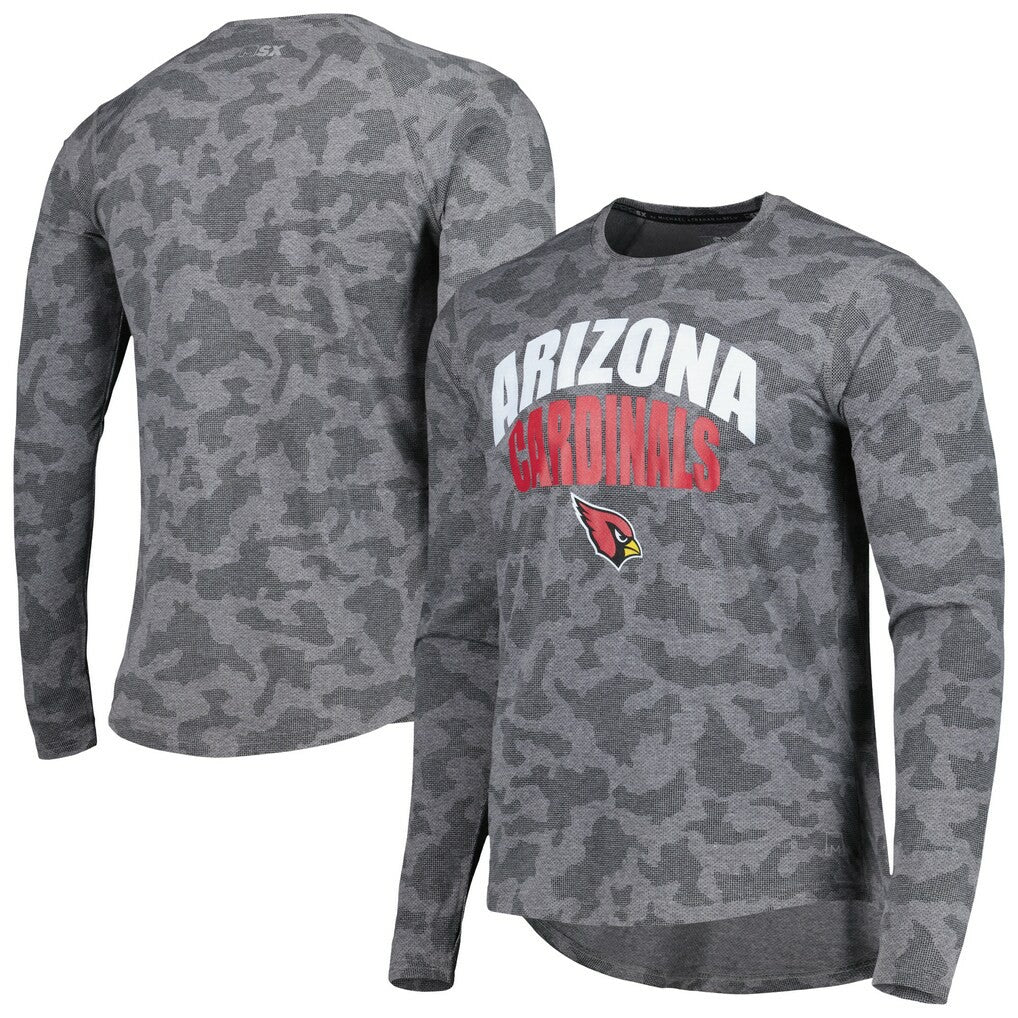 Arizona Cardinals MSX by Michael Strahan Performance Camo Long Sleeve T-Shirt Gray | NFL