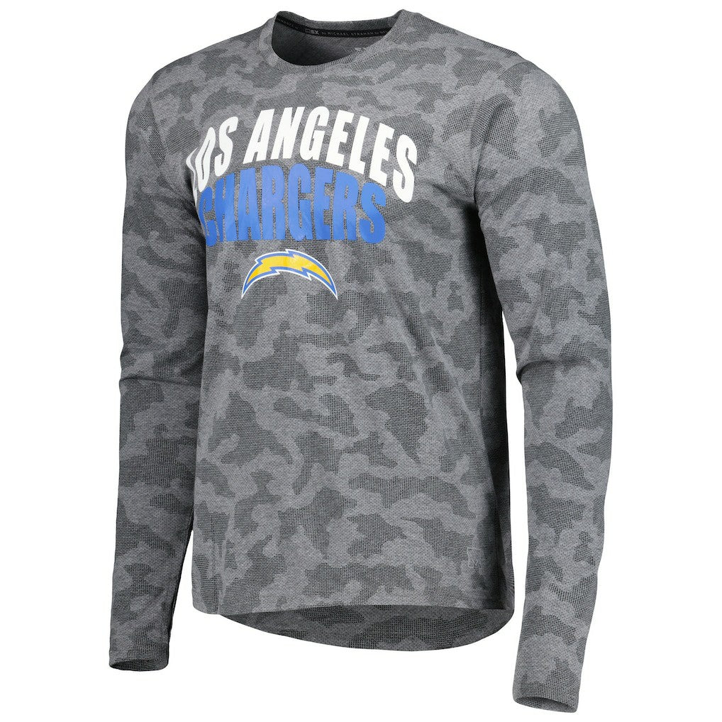 Los Angeles Chargers MSX by Michael Strahan Performance Camo Long Sleeve T-Shirt Black | NFL