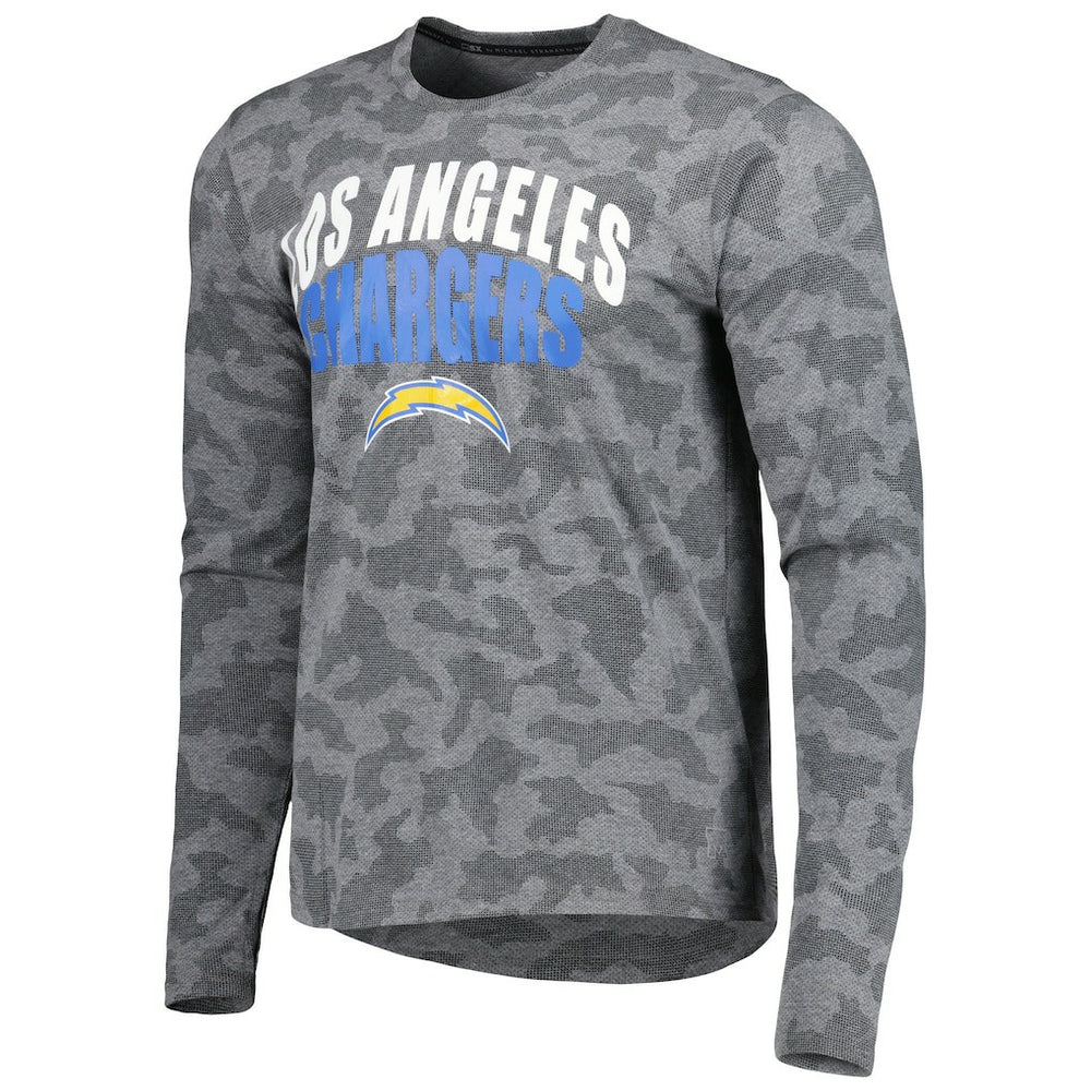 Los Angeles Chargers MSX by Michael Strahan Performance Camo Long Sleeve T-Shirt Black | NFL