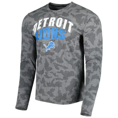 Detroit Lions MSX by Michael Strahan Performance Camo Long Sleeve T-Shirt Black | NFL