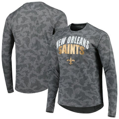 New Orleans Saints MSX by Michael Strahan Performance Camo Long Sleeve T-Shirt Gray | NFL