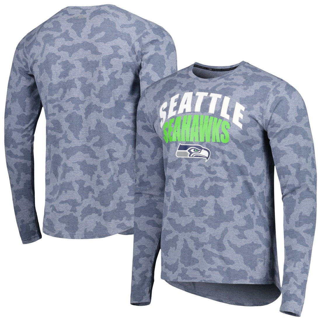 Seattle Seahawks MSX by Michael Strahan Performance Camo Long Sleeve T-Shirt College Navy | NFL