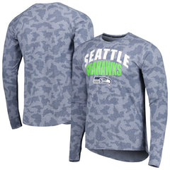 Seattle Seahawks MSX by Michael Strahan Performance Camo Long Sleeve T-Shirt College Navy | NFL