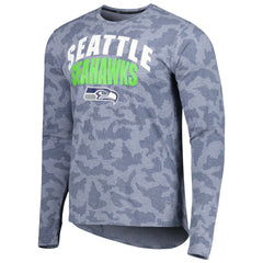 Seattle Seahawks MSX by Michael Strahan Performance Camo Long Sleeve T-Shirt College Navy | NFL