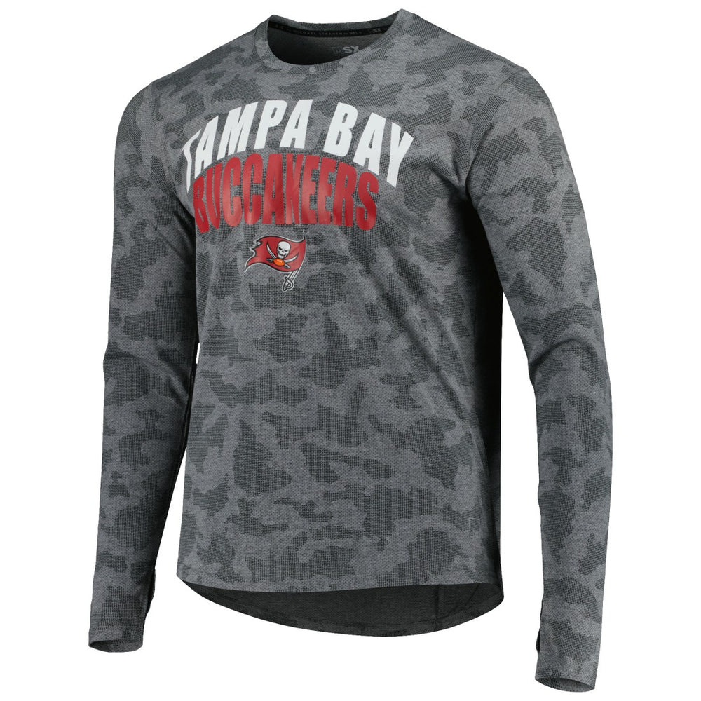 Tampa Bay Buccaneers MSX by Michael Strahan Performance Camo Long Sleeve T-Shirt Gray | NFL