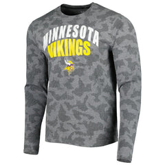 Minnesota Vikings MSX by Michael Strahan Performance Camo Long Sleeve T-Shirt Black | NFL