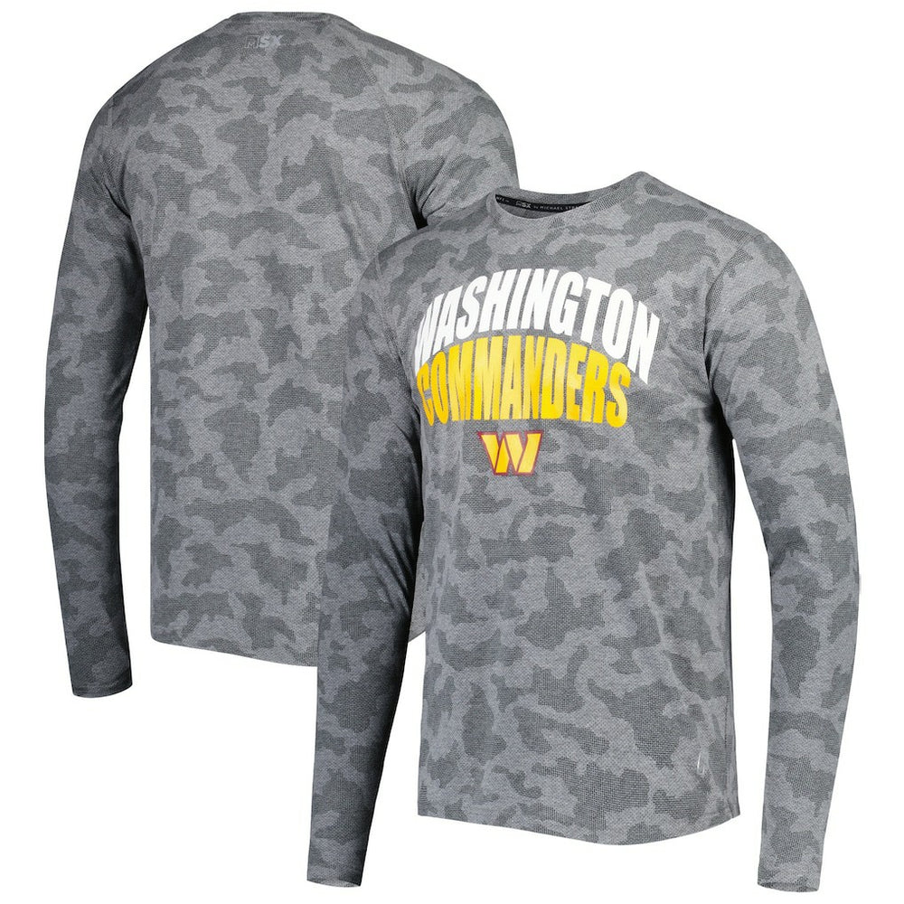 Washington Commanders MSX by Michael Strahan Performance Camo Long Sleeve T-Shirt Black | NFL