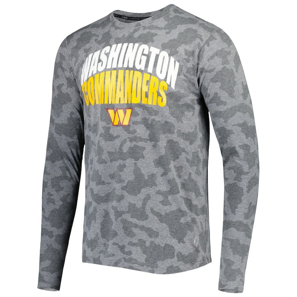Washington Commanders MSX by Michael Strahan Performance Camo Long Sleeve T-Shirt Black | NFL