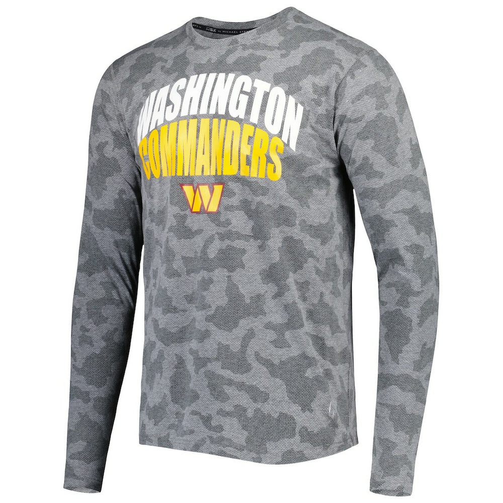 Washington Commanders MSX by Michael Strahan Performance Camo Long Sleeve T-Shirt Black | NFL