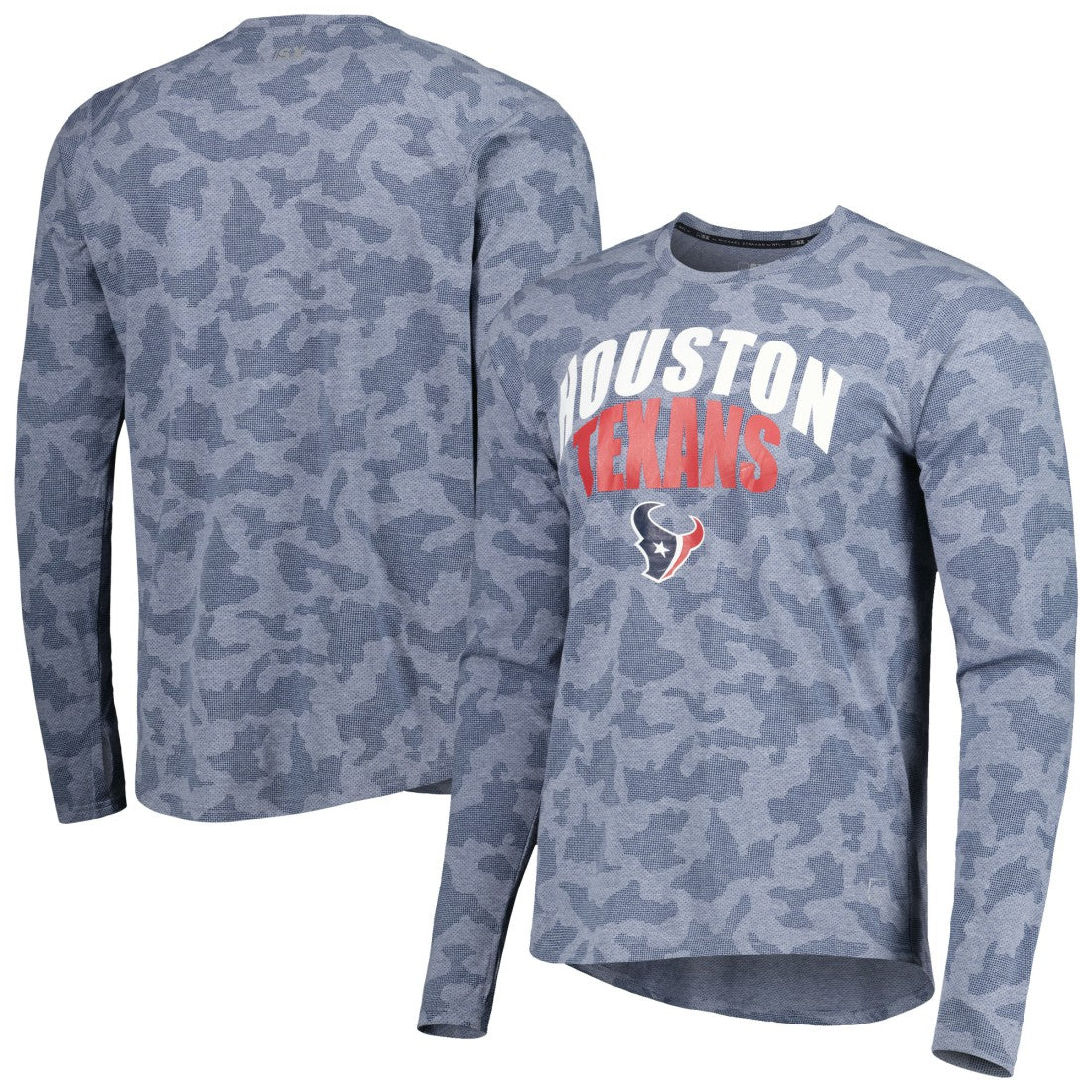 Houston Texans MSX by Michael Strahan Performance Camo Long Sleeve T-Shirt Navy | NFL