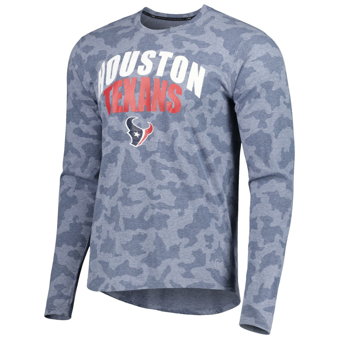 Houston Texans MSX by Michael Strahan Performance Camo Long Sleeve T-Shirt Navy | NFL