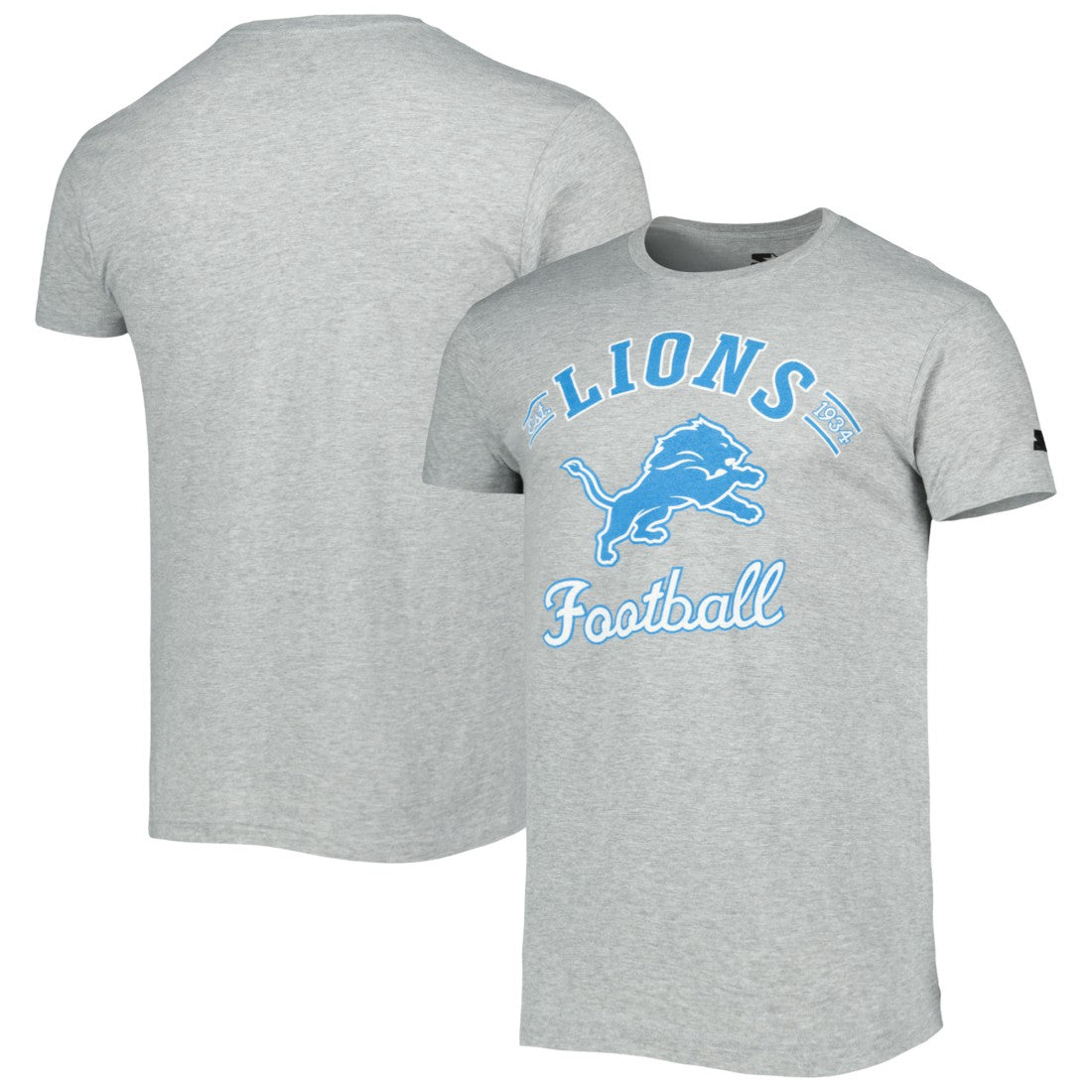 Detroit Lions Starter Prime Time T-Shirt Heathered Gray | NFL