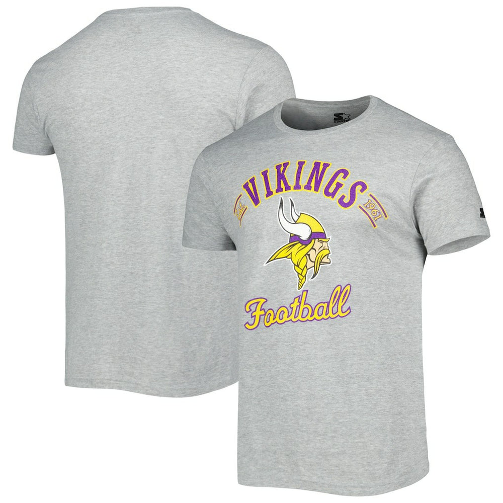 Minnesota Vikings Starter Prime Time T-Shirt Heathered Gray | NFL