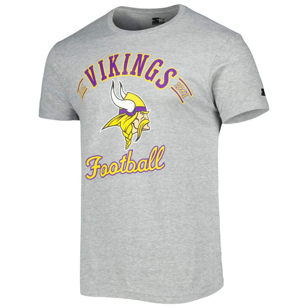 Minnesota Vikings Starter Prime Time T-Shirt Heathered Gray | NFL