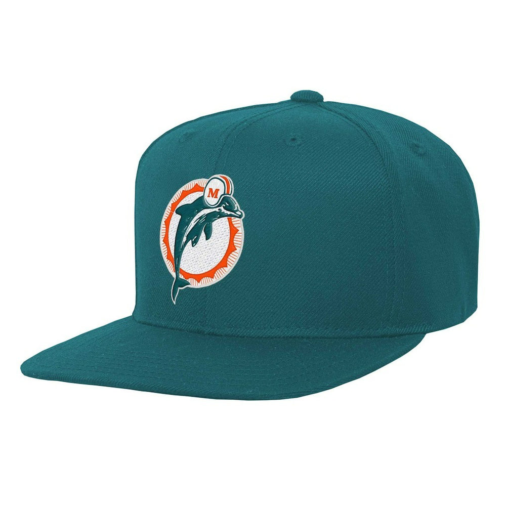 Miami Dolphins Youth Gridiron Classics Ground Snapback Hat Aqua | Mitchell & Ness