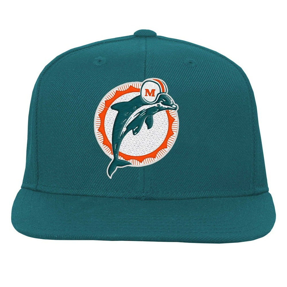 Miami Dolphins Youth Gridiron Classics Ground Snapback Hat Aqua | Mitchell & Ness