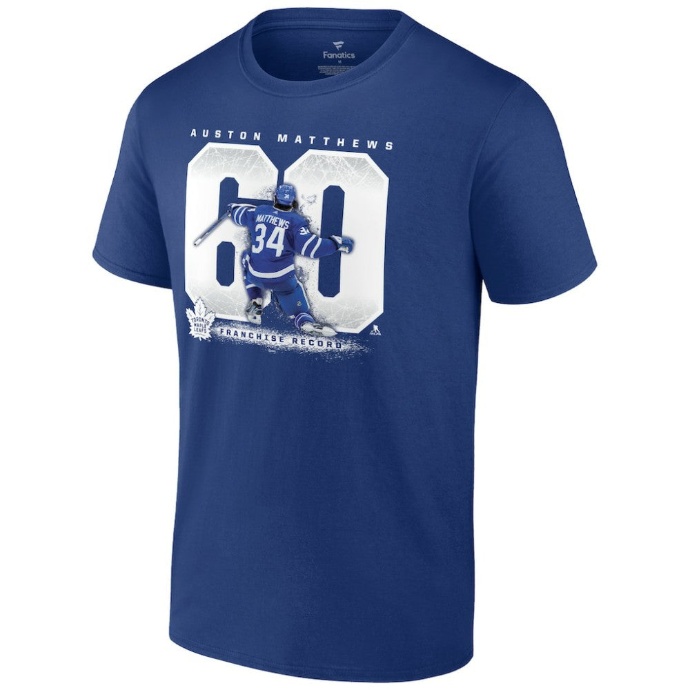 Auston Matthews Toronto Maple Leafs Fanatics Big & Tall Goal Record T-Shirt - Blue - NHL