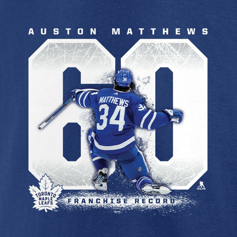 Auston Matthews Toronto Maple Leafs Fanatics Big & Tall Goal Record T-Shirt - Blue - NHL