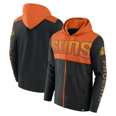 Phoenix Suns Skyhook Colorblock Full-Zip Hoodie Black/Orange - NBA