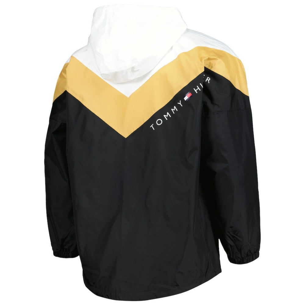 Vegas Golden Knights Tommy Hilfiger Women's Staci Half-Zip Windbreaker Jacket - Black/Gold - NHL