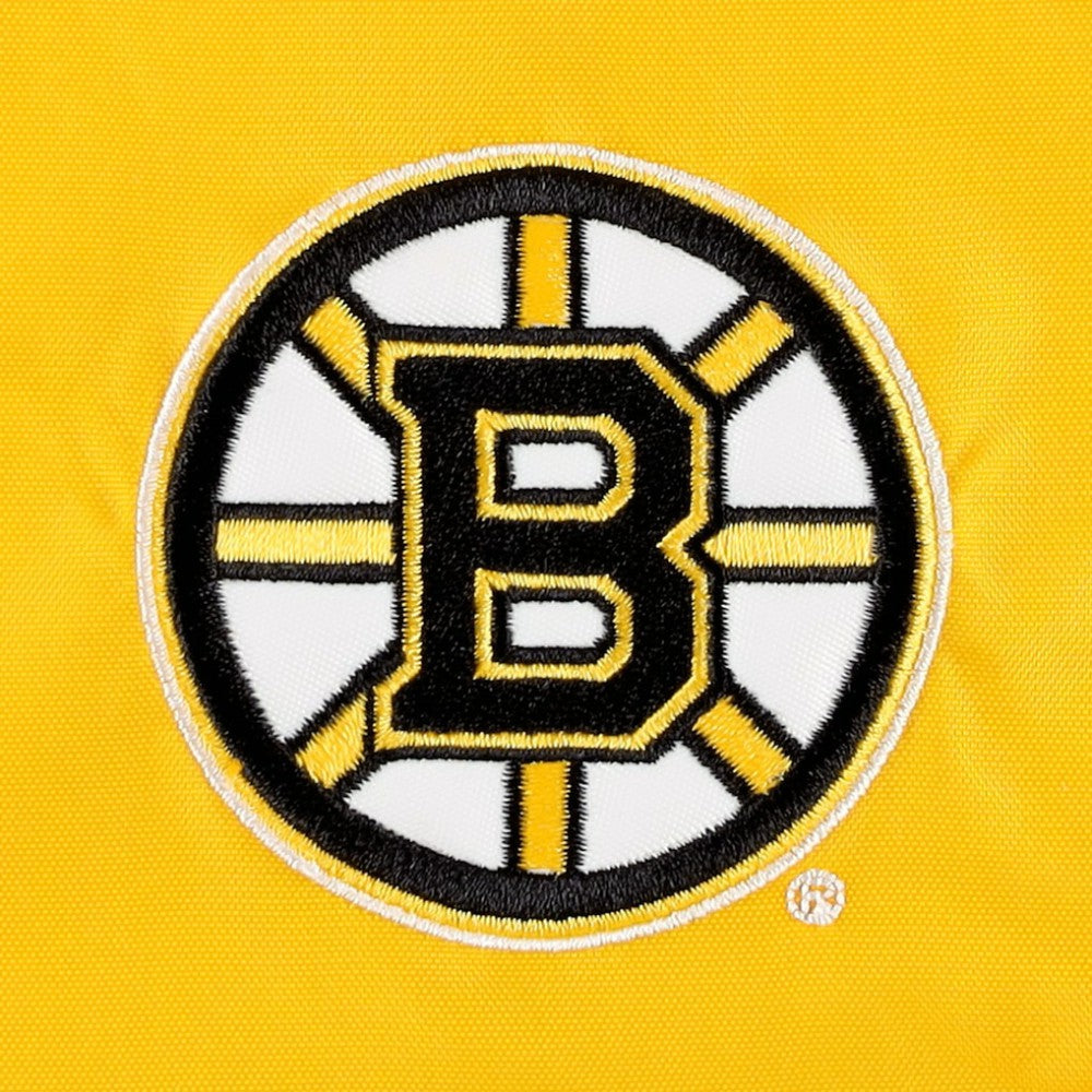 Boston Bruins Tommy Hilfiger Women's Staci Half-Zip Windbreaker Jacket - Black/Gold - NHL
