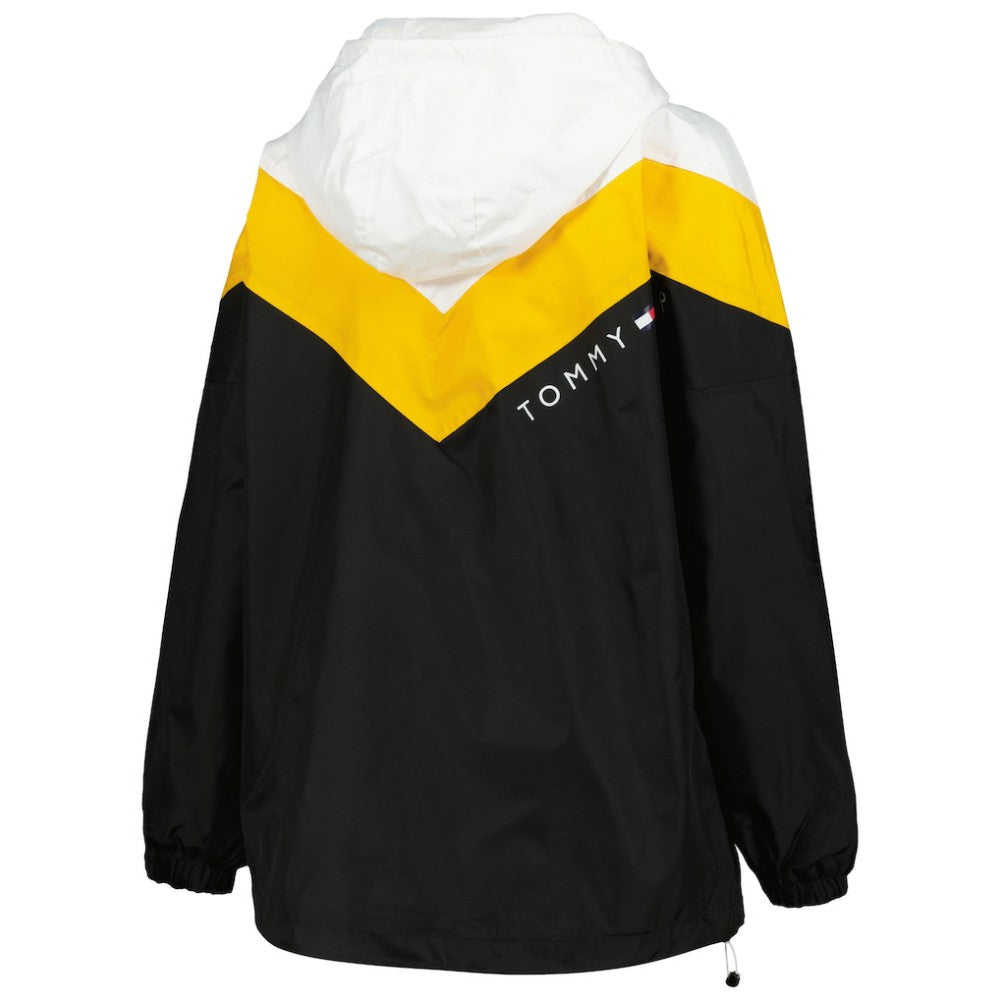 Pittsburgh Penguins Tommy Hilfiger Women's Staci Half-Zip Windbreaker Jacket - Black/Gold - NHL