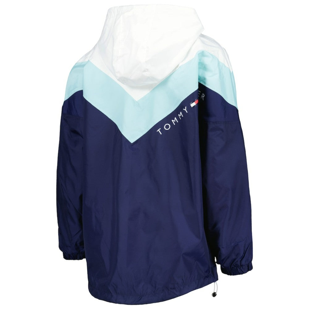 Seattle Kraken Tommy Hilfiger Women's Staci Half-Zip Windbreaker Jacket - Blue/Deep Sea Blue - NHL