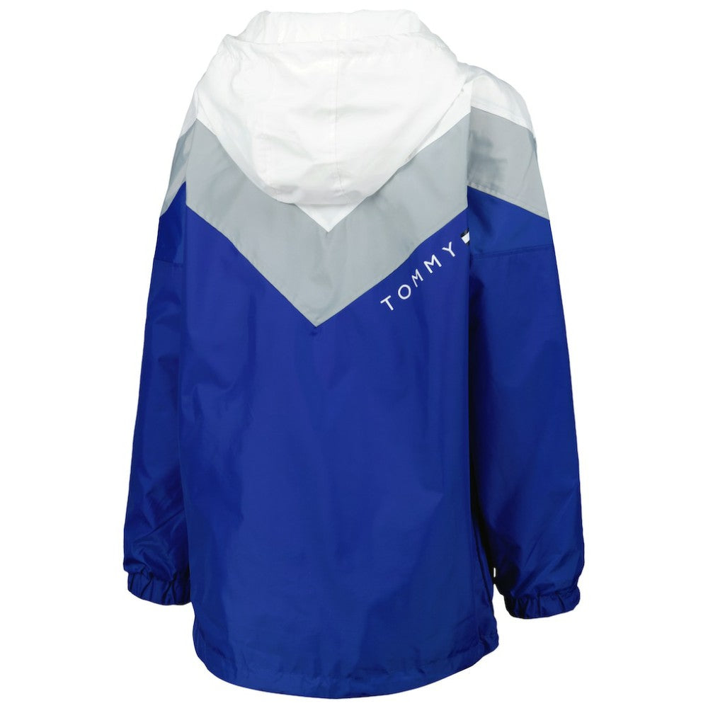 Tampa Bay Lightning Tommy Hilfiger Women's Staci Half-Zip Windbreaker Jacket - Blue/Silver - NHL