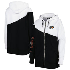 Philadelphia Flyers DKNY Sport Women's Gina Full-Zip Hoodie - Black/White - NHL