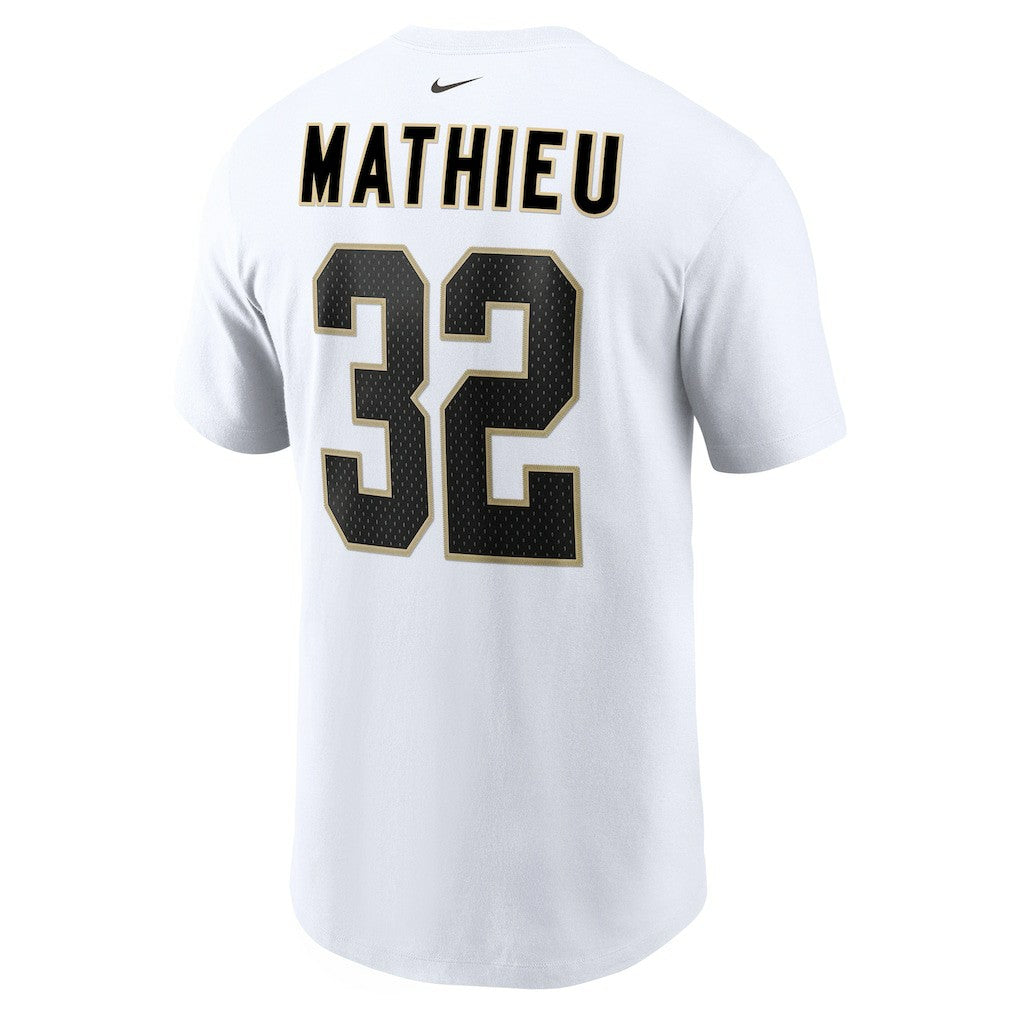 Tyrann Mathieu New Orleans Saints Player Name & Number T-Shirt White | Nike for Sale