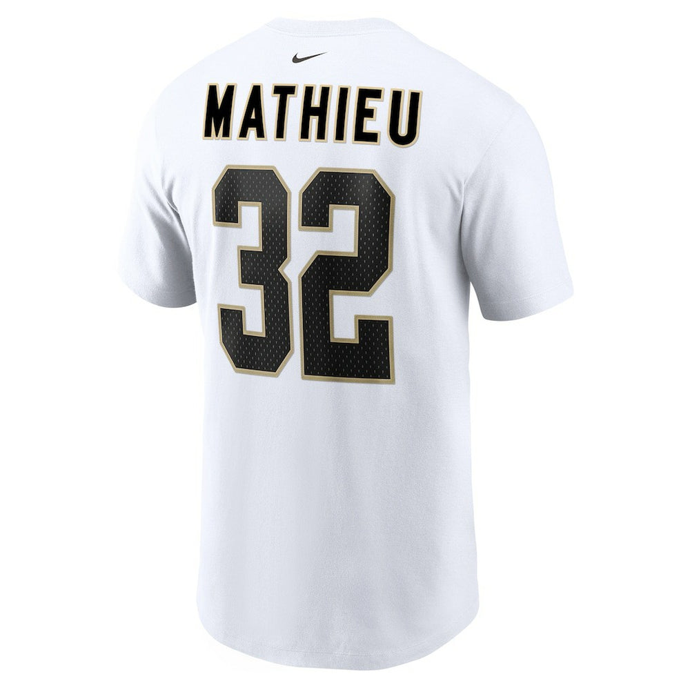 Tyrann Mathieu New Orleans Saints Player Name & Number T-Shirt White | Nike for Sale