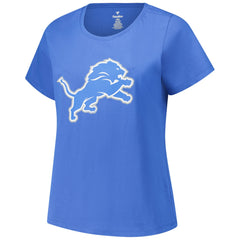 Aidan Hutchinson Detroit Lions Women's Plus Size Fair Catch Name & Number Scoop Neck T-Shirt Blue | NFL