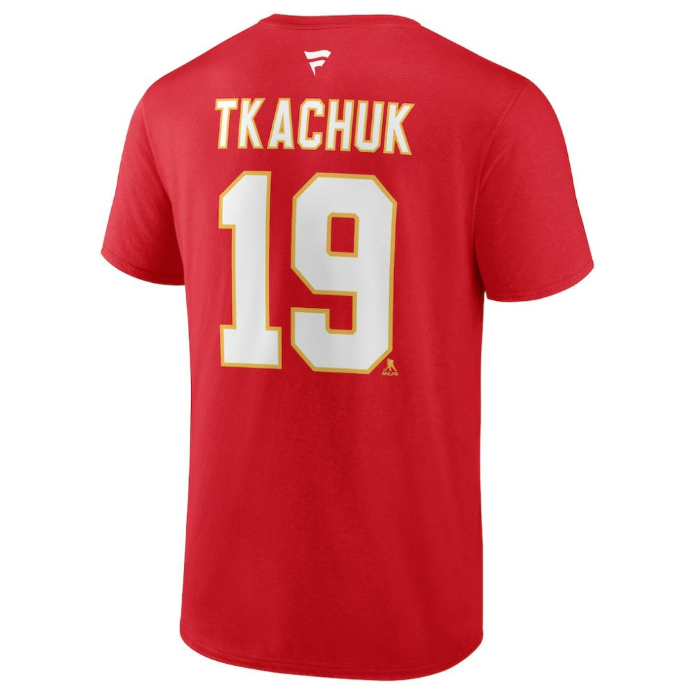 Matthew Tkachuk Calgary Flames Fanatics Authentic Stack Name & Number T-Shirt - Red - NHL