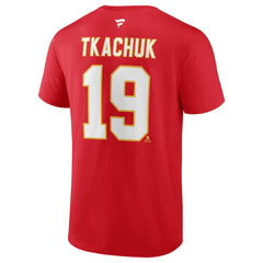 Matthew Tkachuk Calgary Flames Fanatics Authentic Stack Name & Number T-Shirt - Red - NHL