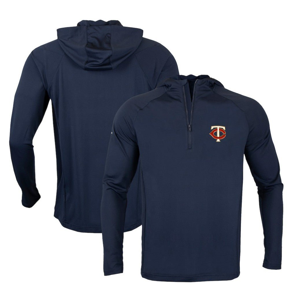 Minnesota Twins Levelwear Zander Insignia Core Quarter-Zip Pullover Hoodie - MLB