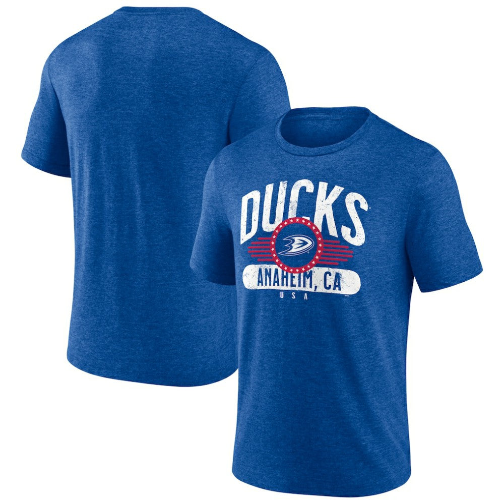 Anaheim Ducks Badge of Honor Tri-Blend T-Shirt - Royal - NHL
