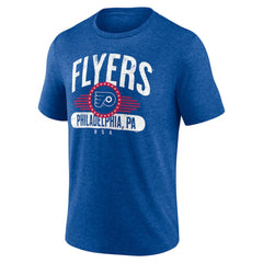 Philadelphia Flyers Badge of Honor Tri-Blend T-Shirt - Royal - NHL
