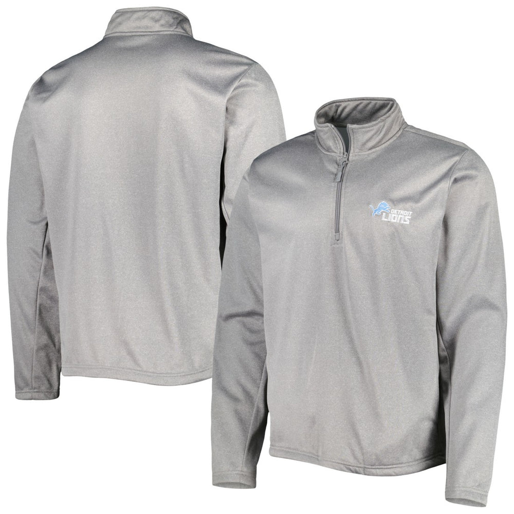 Detroit Lions Dunbrooke All-Star Tech Quarter-Zip Top Heather Gray | NFL