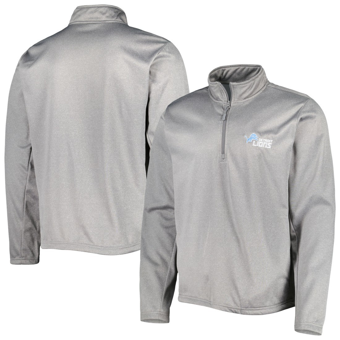 Detroit Lions Dunbrooke All-Star Tech Quarter-Zip Top Heather Gray | NFL