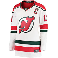 Nico Hischier New Jersey Devils Fanatics Women's Alternate Breakaway Jersey - White - NHL