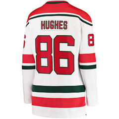 Jack Hughes New Jersey Devils Fanatics Women's Alternate Breakaway Jersey - White - NHL
