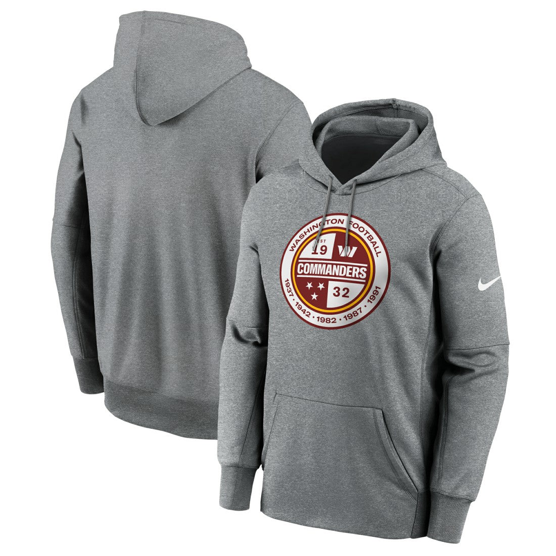 Washington Commanders Performance Pullover Hoodie Heathered Gray | Nike for Sale
