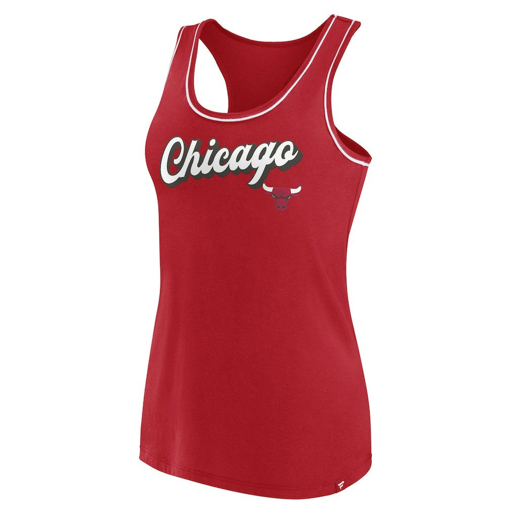 Chicago Bulls Women's Wordmark Logo Racerback Tank Top Red - NBA
