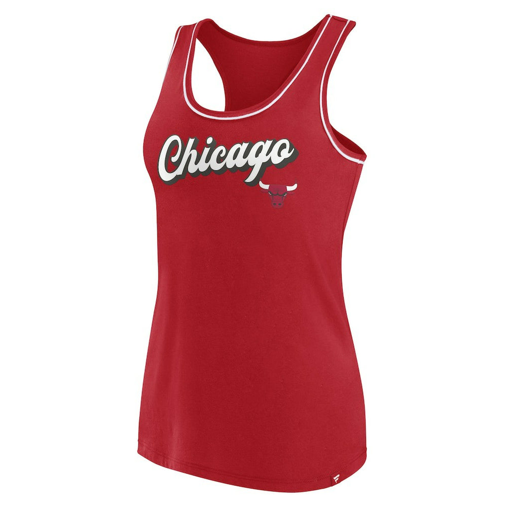 Chicago Bulls Women's Wordmark Logo Racerback Tank Top Red - NBA