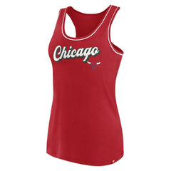 Chicago Bulls Women's Wordmark Logo Racerback Tank Top Red - NBA