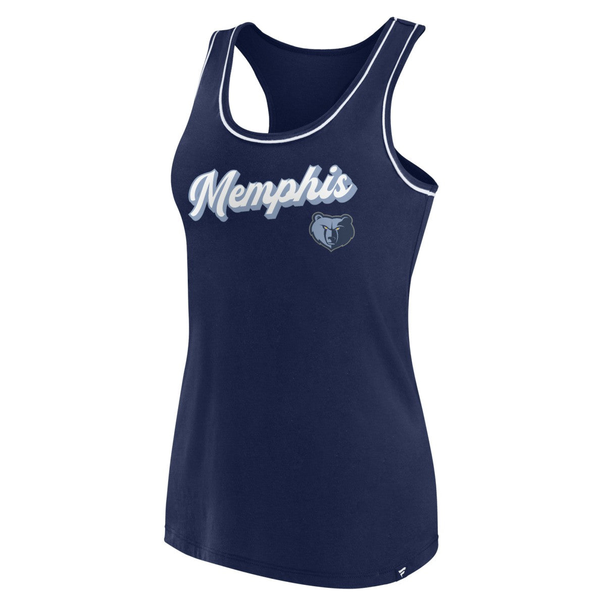 Memphis Grizzlies Women's Wordmark Logo Racerback Tank Top Navy - NBA