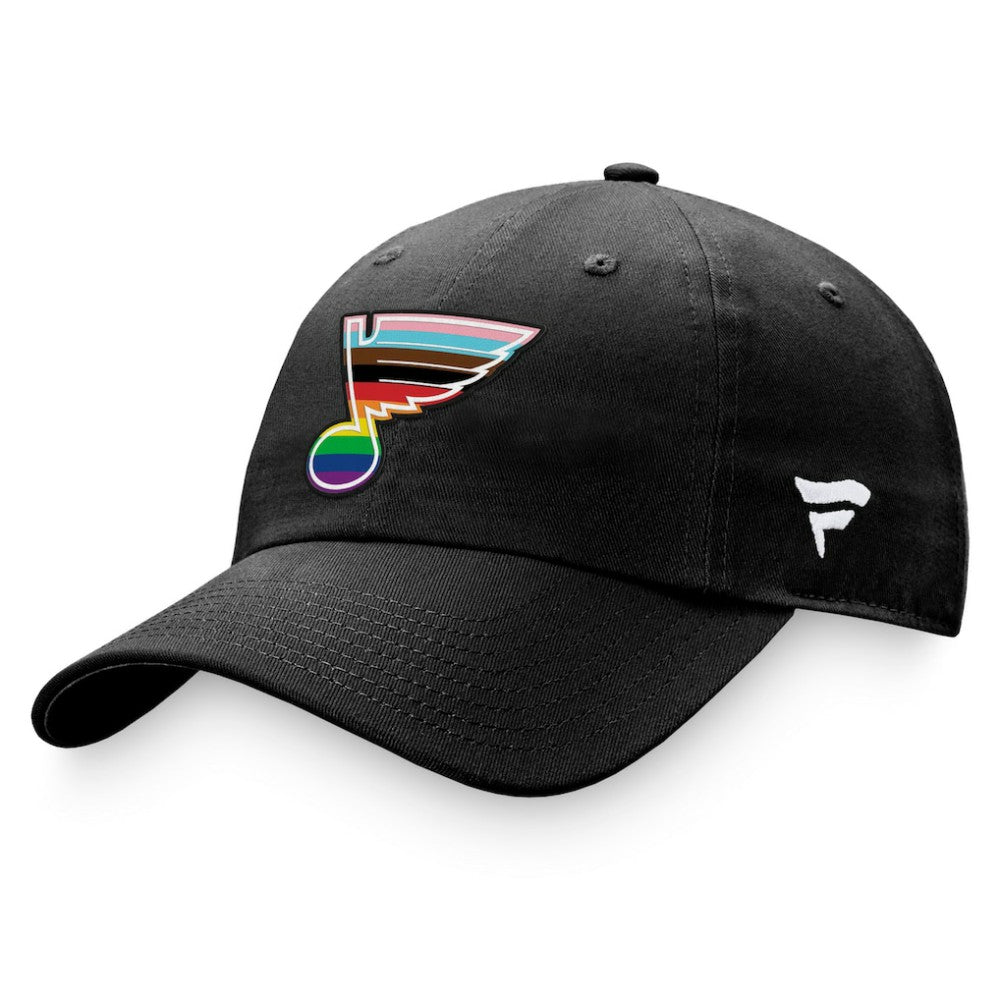 St. Louis Blues Fanatics Team Logo Pride Adjustable Hat - Black - NHL